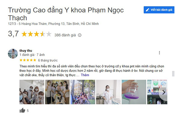 Review về Trường Cao đẳng Y khoa Phạm Ngọc Thạch