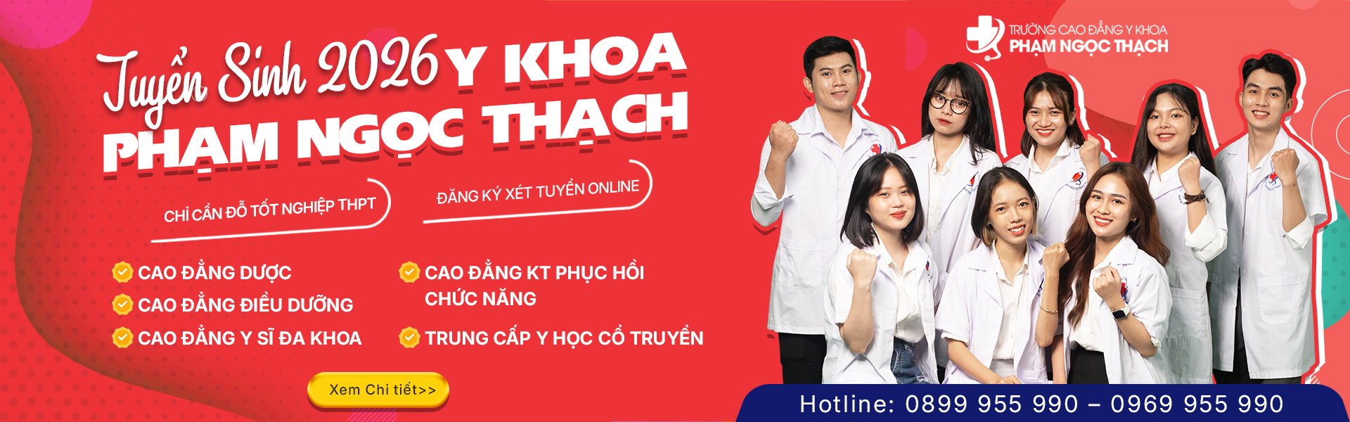 cao đẳng y khoa phạm ngọc thạch xét học bạ